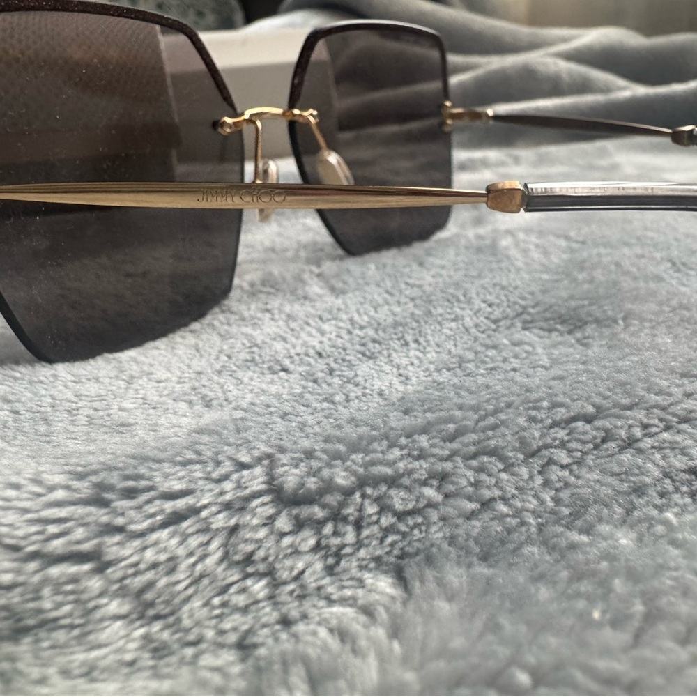 Jimmy Choo Black and Gold Sunglasses - Picture 4 of 6